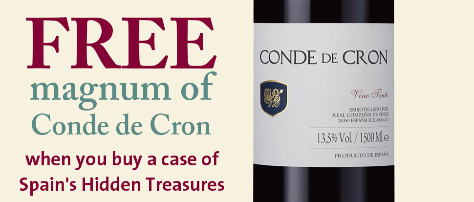 Free magnum of Conde de Cron