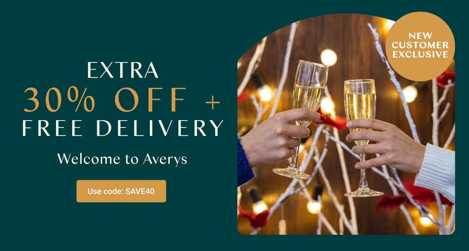 £40 off + FREE delivery when you spend £100