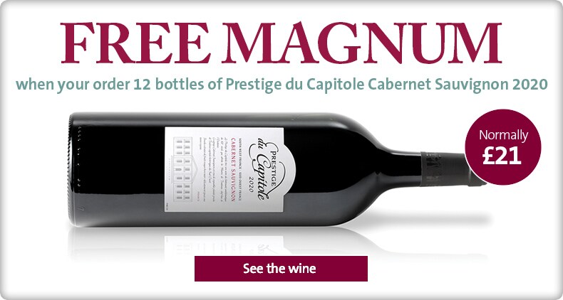 FREE magnum with gold medal Cabernet Sauvignon
