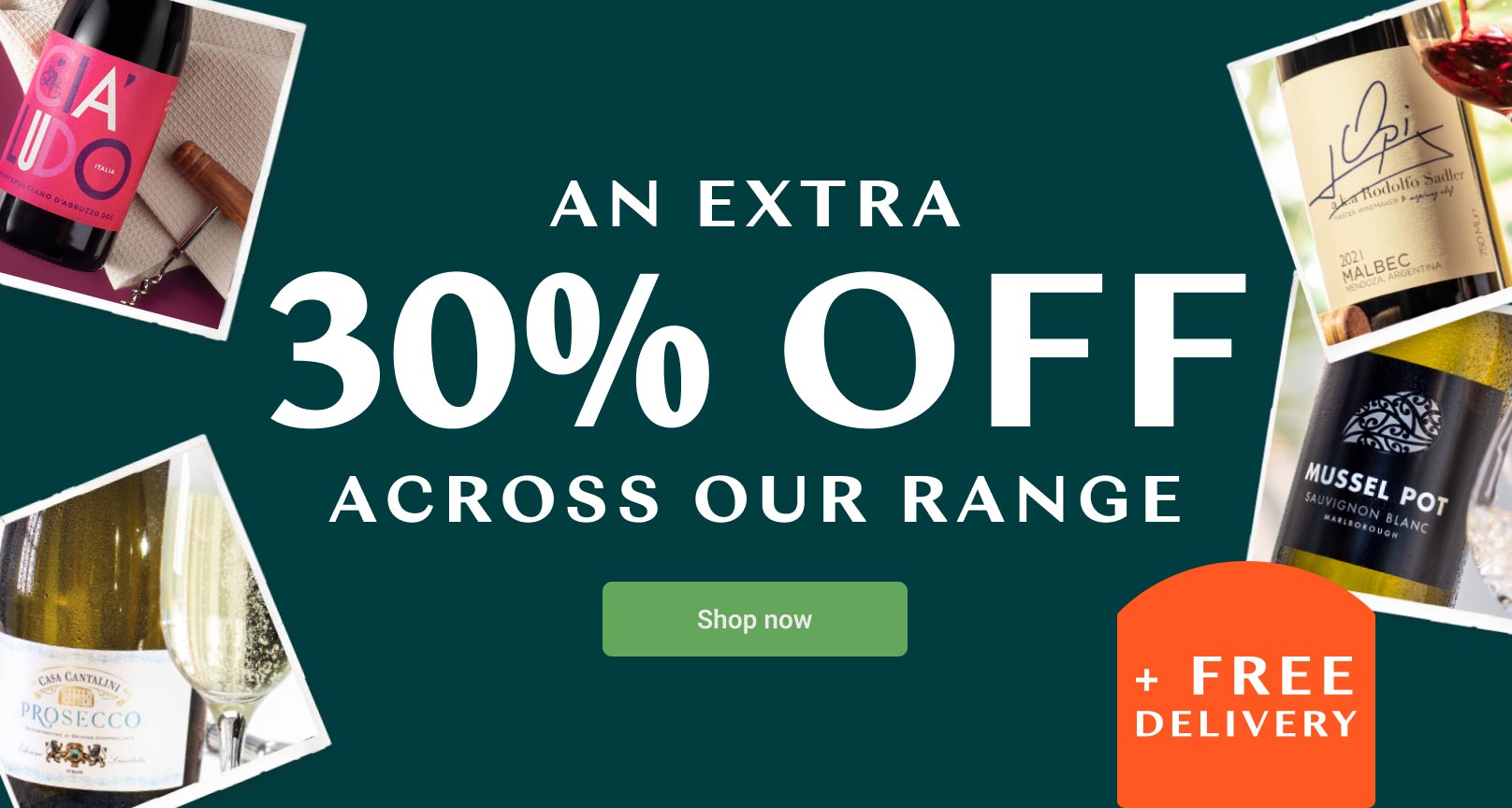 30% off + FREE delivery