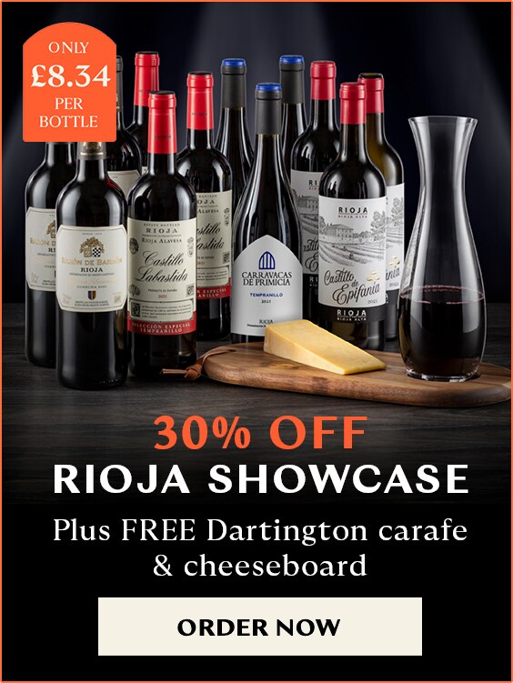 Day 1 - 30% OFF Rioja Showcase plus FREE gifts - only £8.34 per bottle - order now