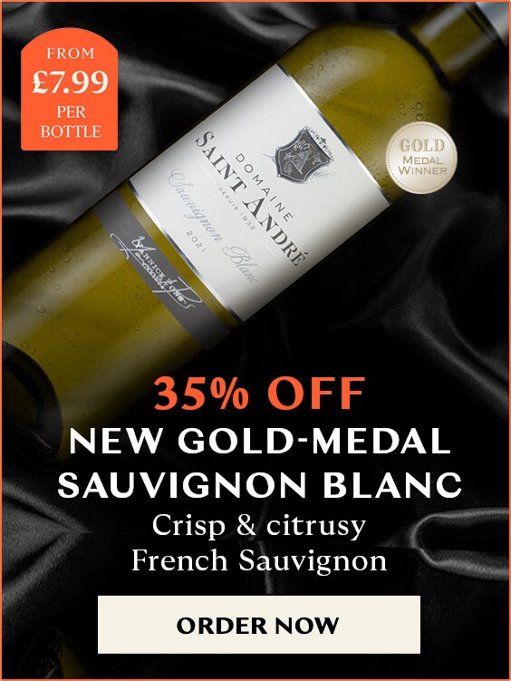 Day 4 - 35% off NEW Gold-medal Sauvignon Blanc - from £7.99 per bottle - order no