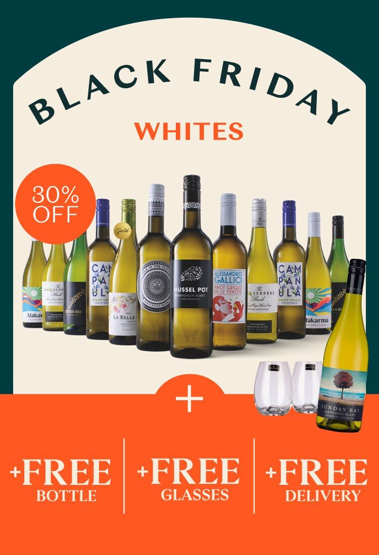 30% OFF Whites Reds + FREE bottle, FREE glasses & Free delivery - VERY limited time only
