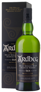 Ardbeg 10-year-old Single Malt Scotch Whisky (70cl in gift box) 