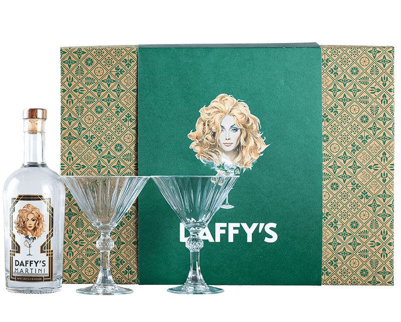 Daffy’s World’s Best Martini with Martini Glasses (50cl) NV