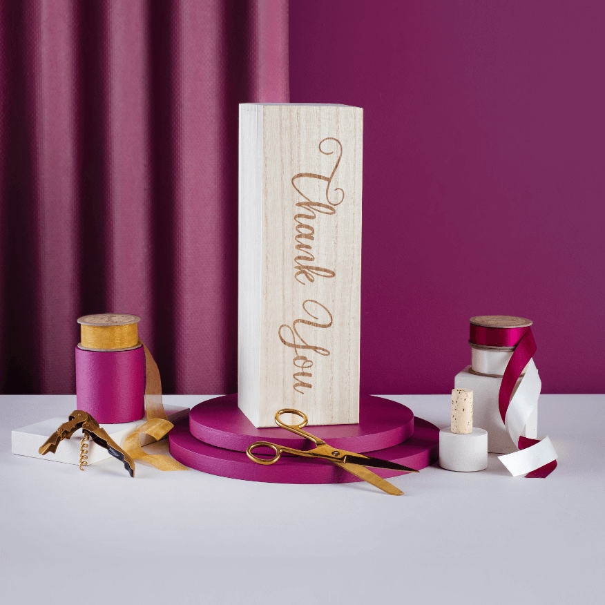 Thank you 1 bottle wooden Box Thank you 1 bottle wooden Box