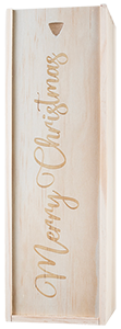 Merry Christmas 1 Bottle Wooden Gift Box