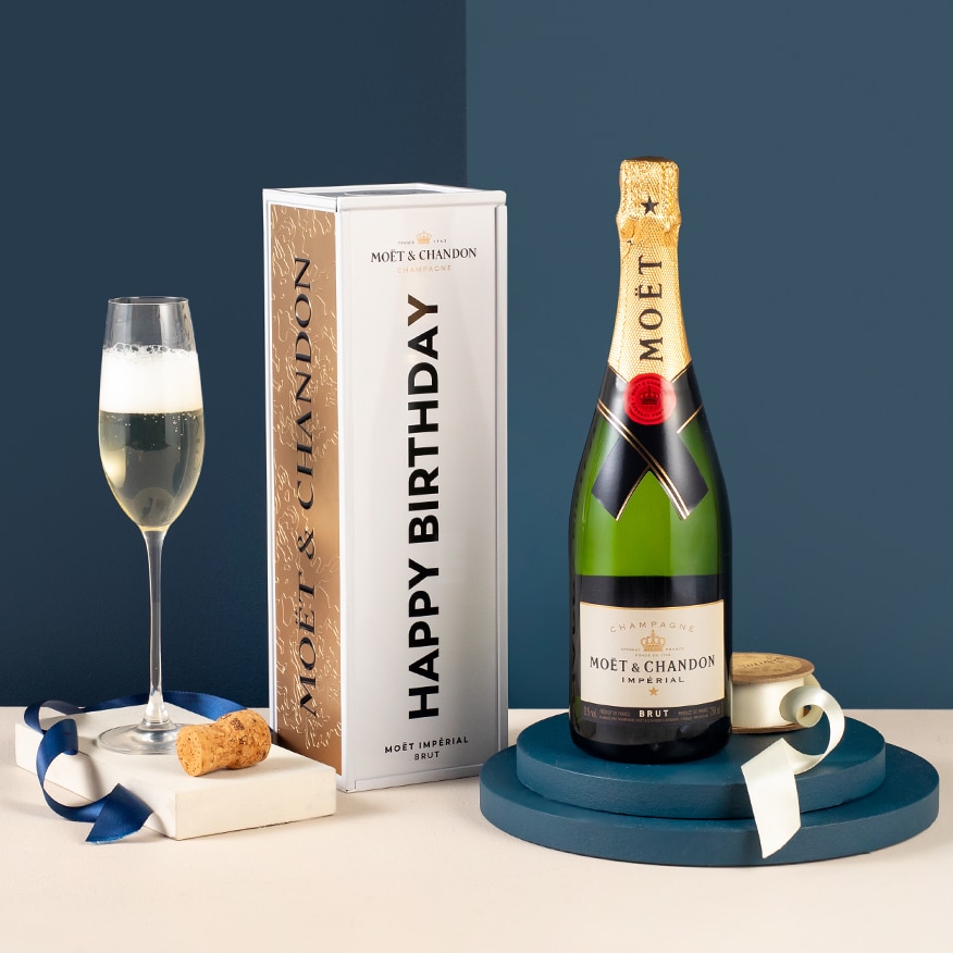 Champagne Moët & Chandon Brut Impérial Happy Birthday tin 