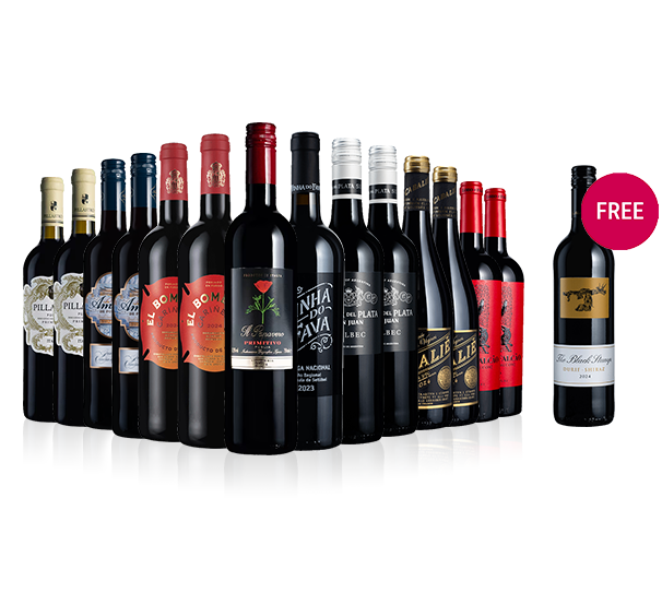 14-bottle Black Reds Mega Deal + FREE bottle