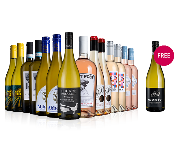 14-bottle Whites and Rosé Mega Deal + FREE bottle