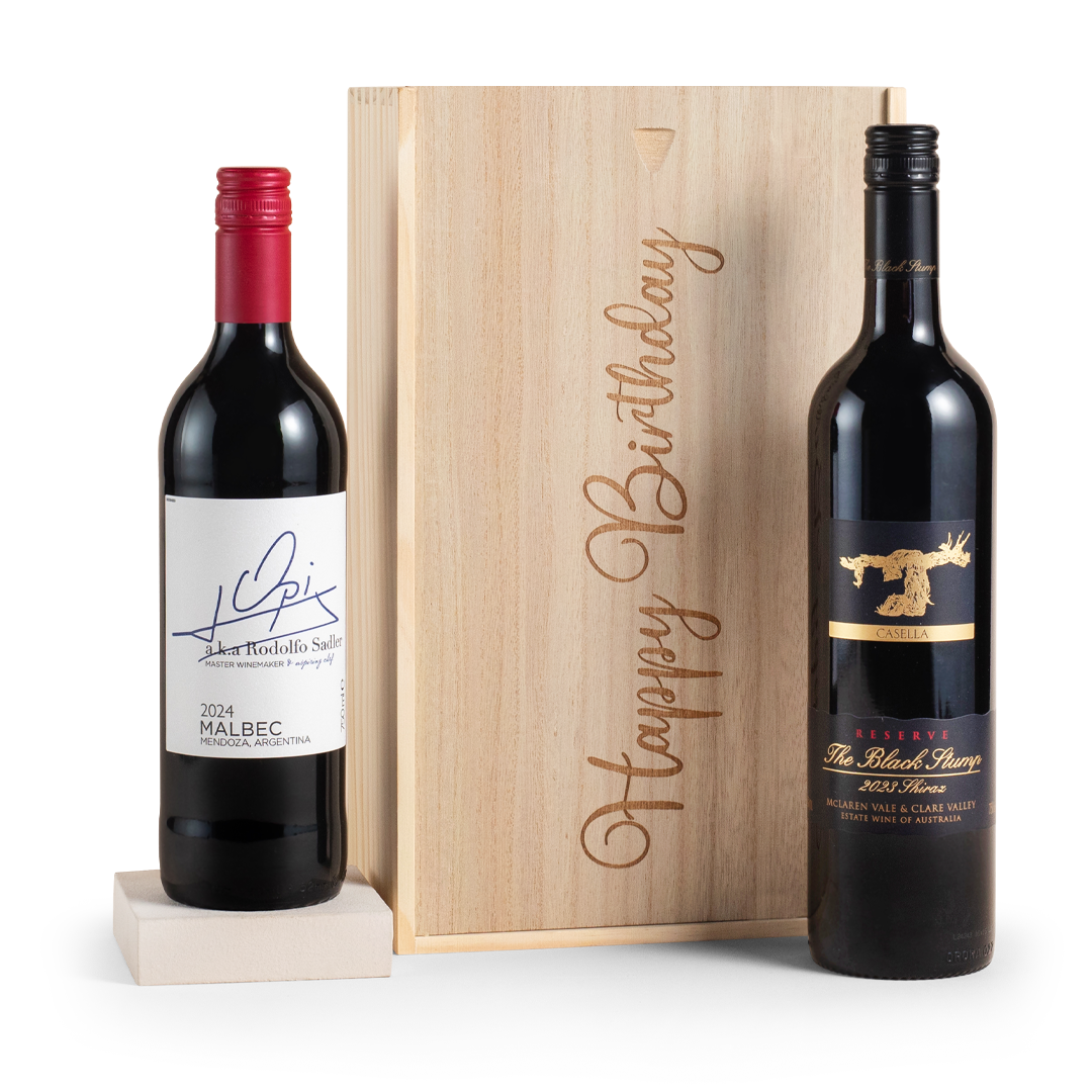 Happy Birthday Red Wine Gift Duo Happy Birthday Red Wine Gift Duo