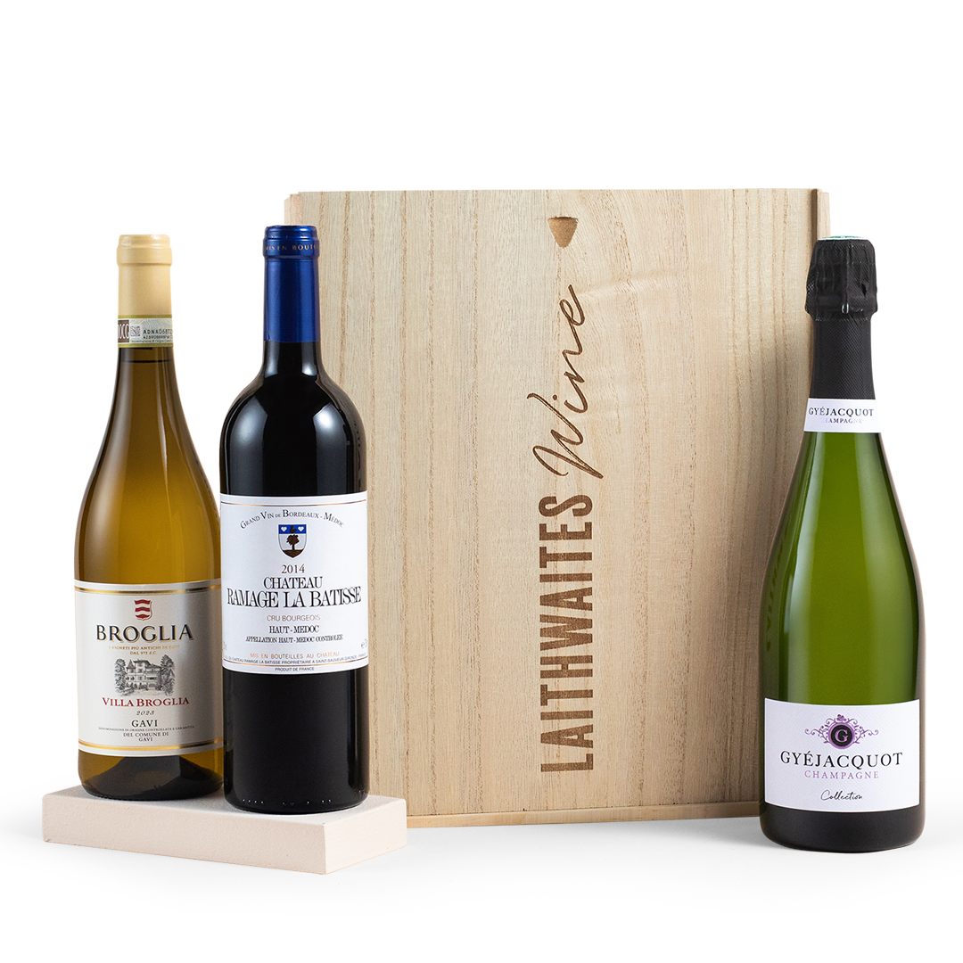 Luxury Mixed Wine & Champagne Trio in Wooden Gift Box Luxury Mixed Wine & Champagne Trio in Wooden Gift Box