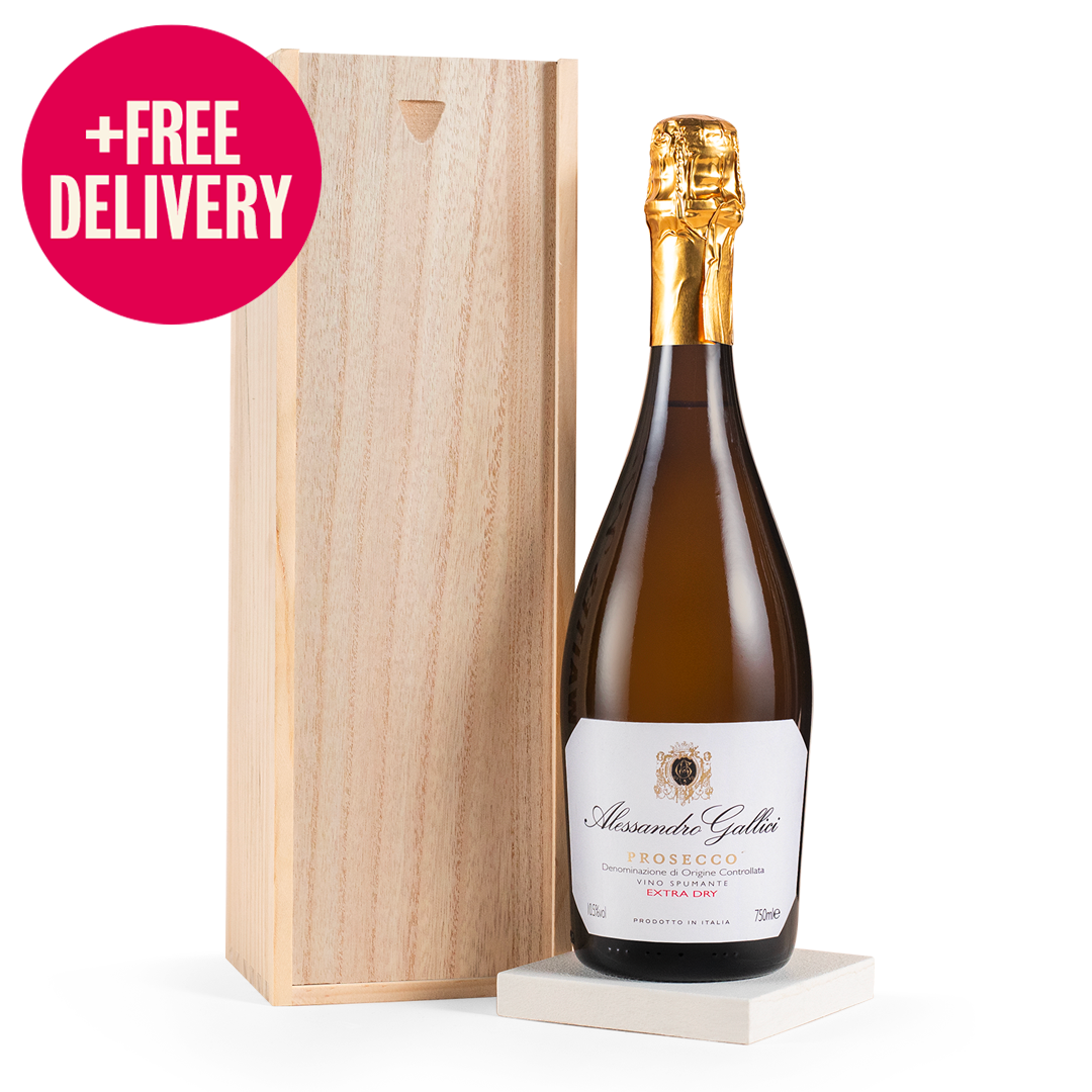 Alessandro Gallici Prosecco in Wooden Gift Box - Free Delivery*