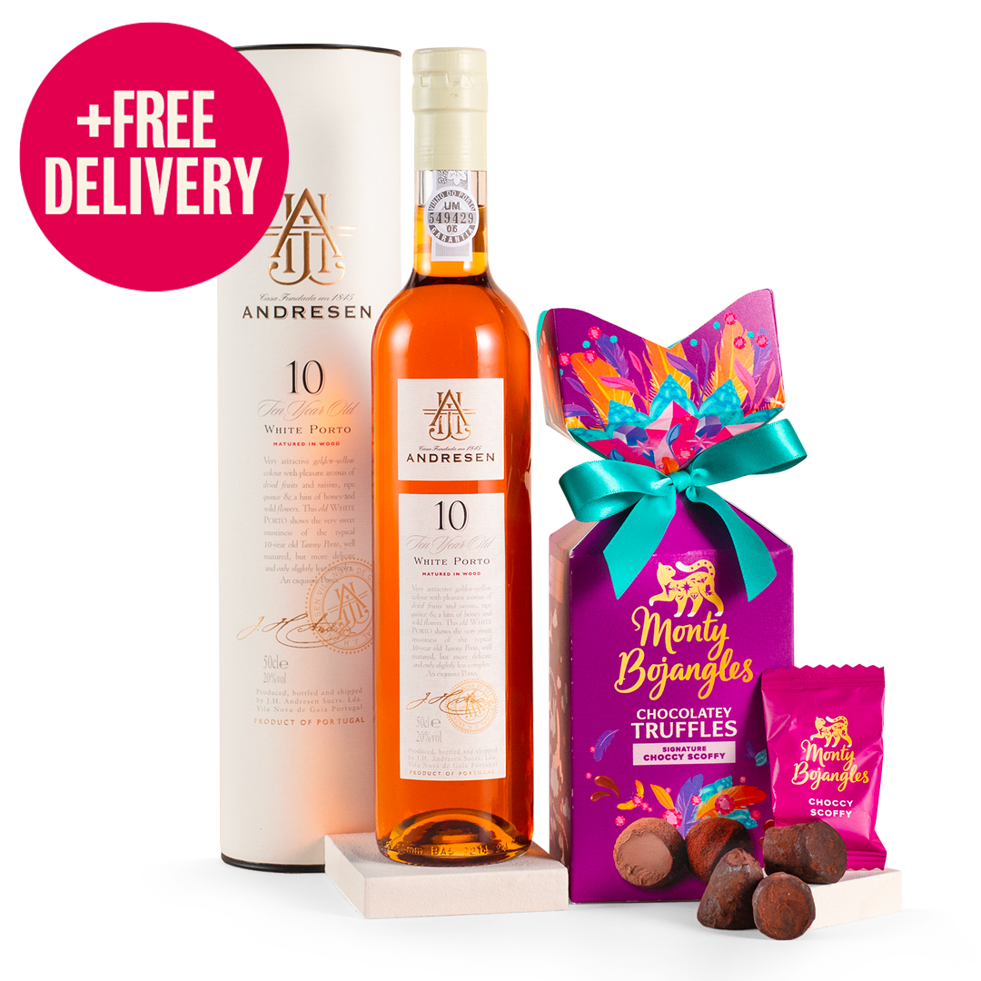 Andresen White Port and Luxury Truffles Gift - From Early Oct - Free Delivery* Andresen White Port and Luxury Truffles Gift - From Early Oct - Free Delivery*