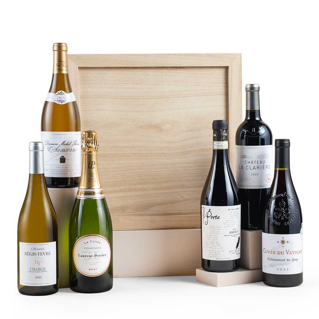 Fine Wine Mixed Six in Wooden Gift Box- Despatches from November- Free Delivery* Fine Wine Mixed Six in Wooden Gift Box- Despatches from November- Free Delivery*